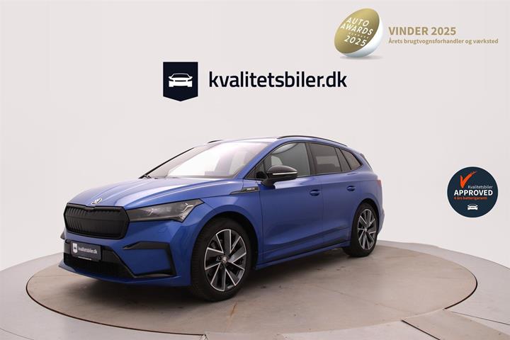 Blå Skoda Enyaq fra 2023