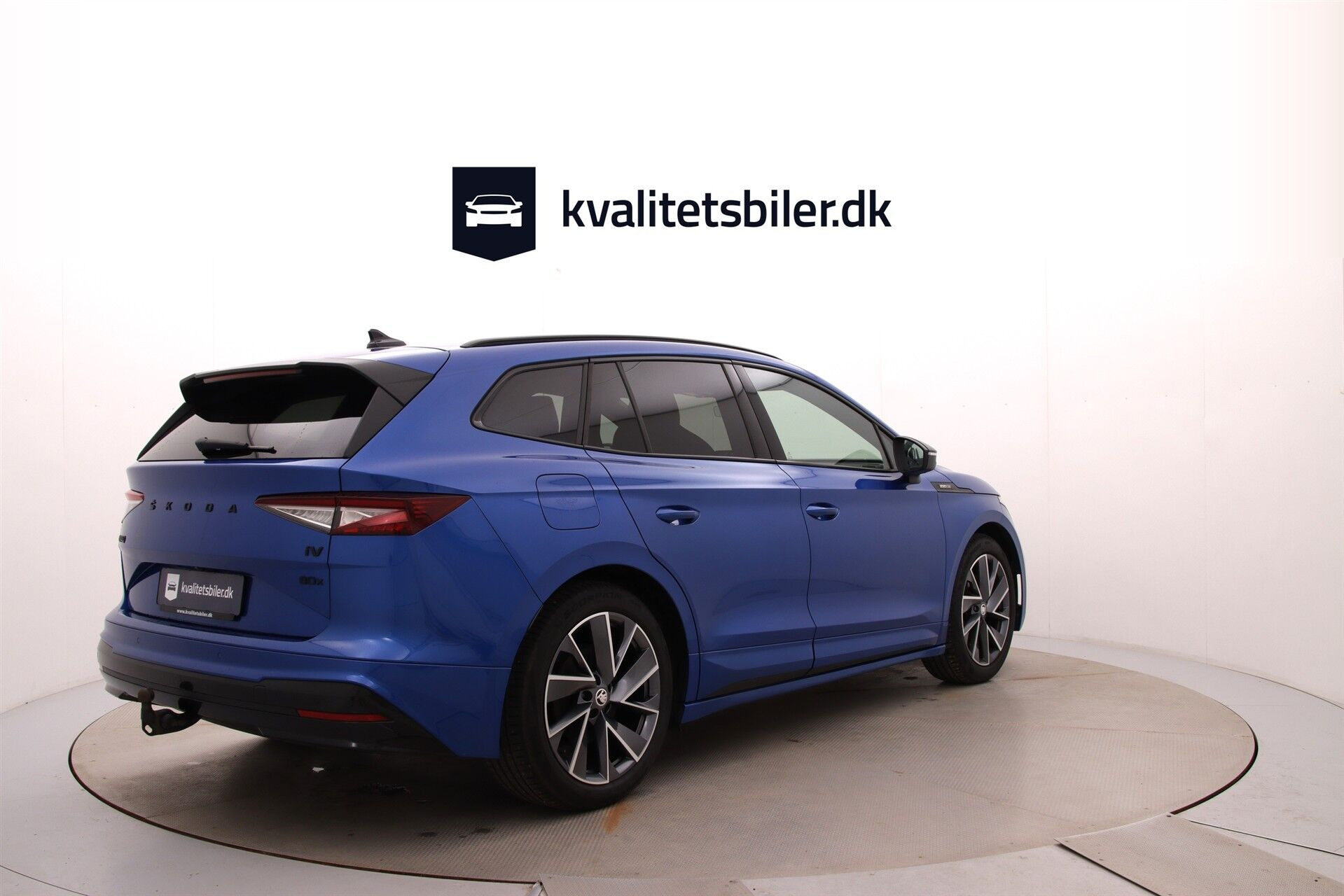 Blå Skoda Enyaq fra 2023