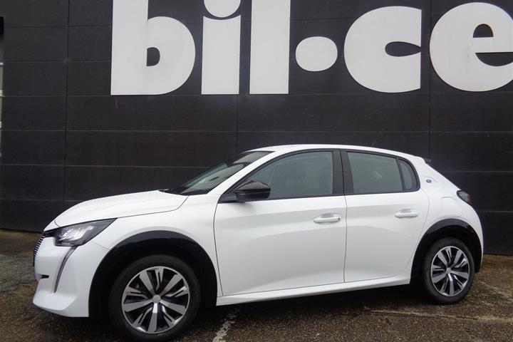 Hvid Peugeot e-208 fra 2023