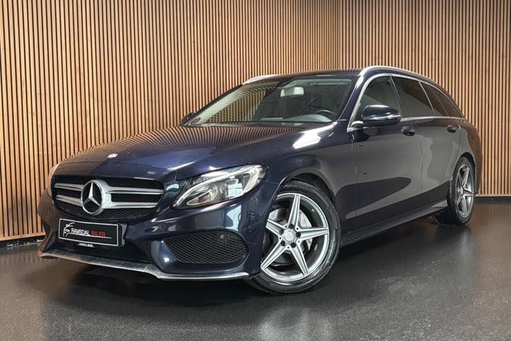 Blå Mercedes C200 d fra 2016
