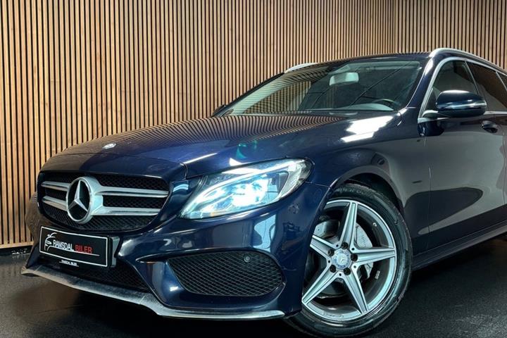 Blå Mercedes C200 d fra 2016
