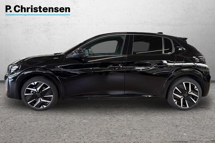 Sort Peugeot e-208 fra 2025
