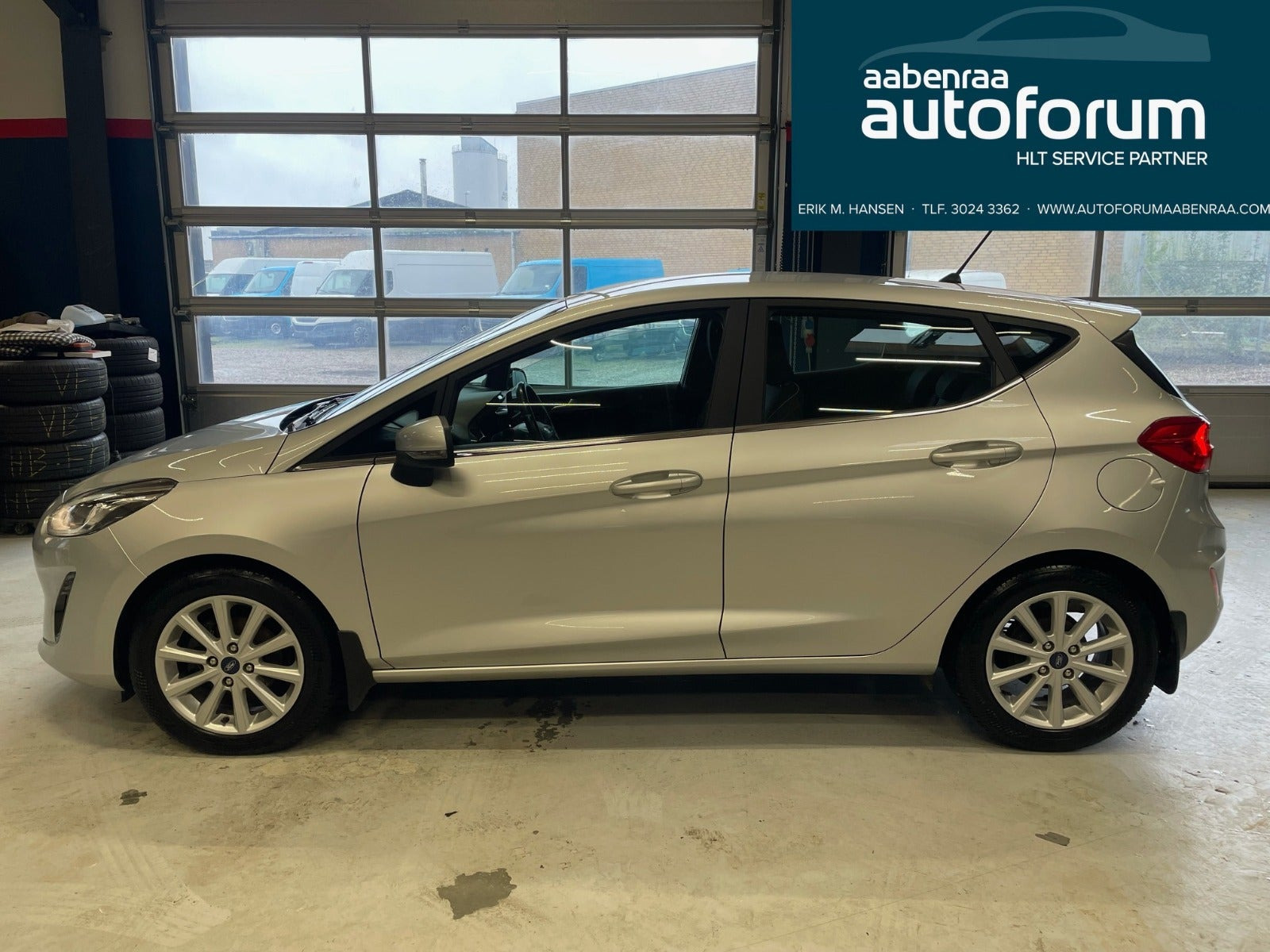 Sølv Ford Fiesta fra 2017