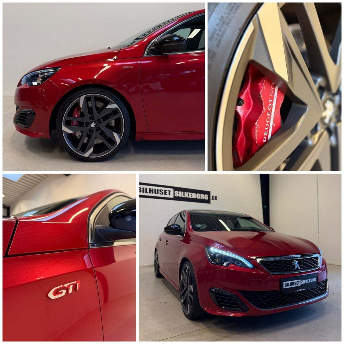 Rød Peugeot 308 fra 2016