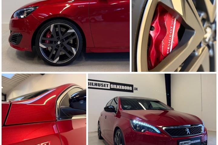 Rød Peugeot 308 fra 2016
