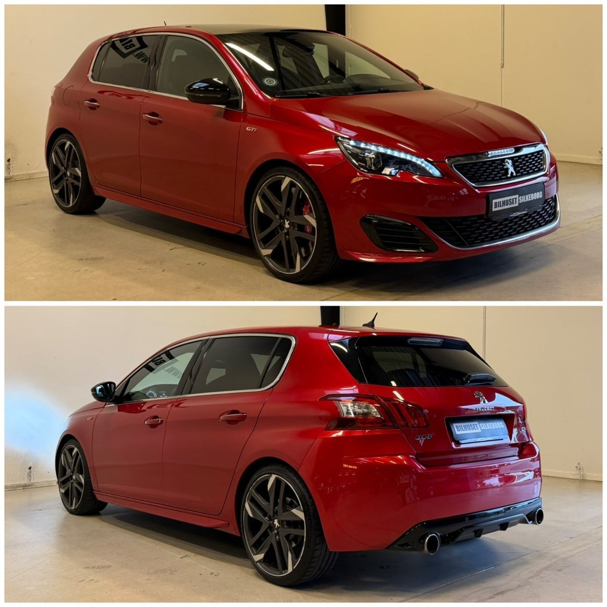 Rød Peugeot 308 fra 2016