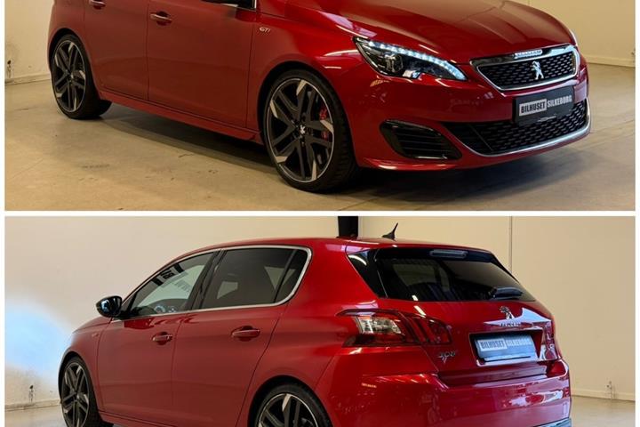 Rød Peugeot 308 fra 2016