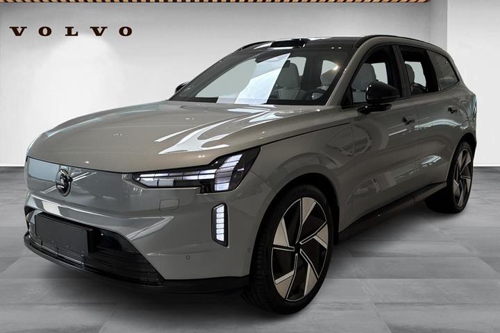 Grå Volvo EX90 fra 2025 set udefra