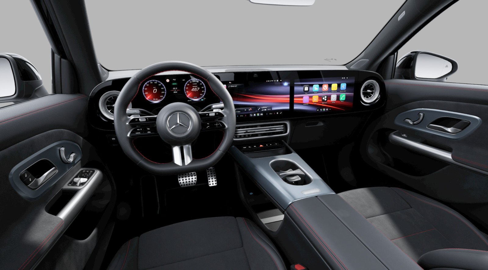 Sort Mercedes GLB250+ fra 2026