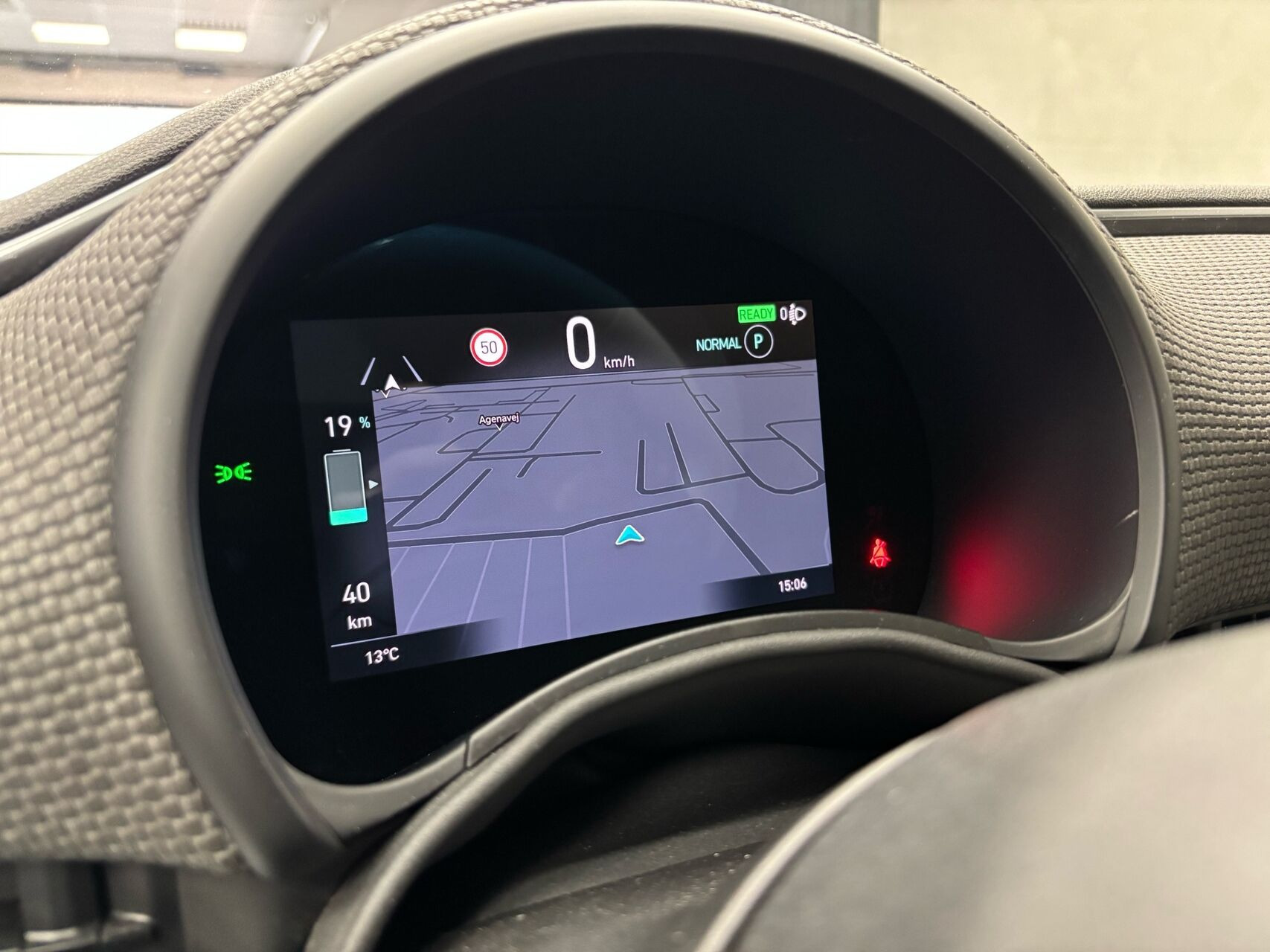 Grå Fiat 500e fra 2024