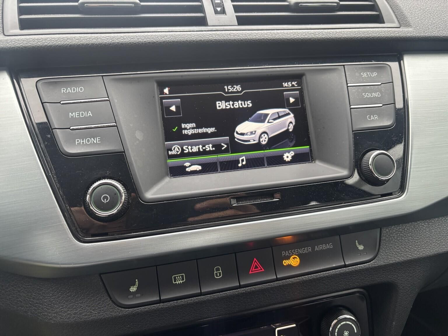 Sort Skoda Fabia fra 2016