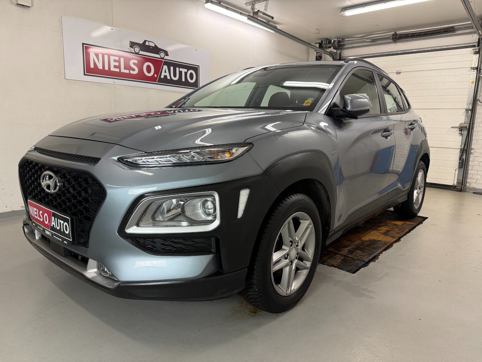 Blå Hyundai Kona fra 2020