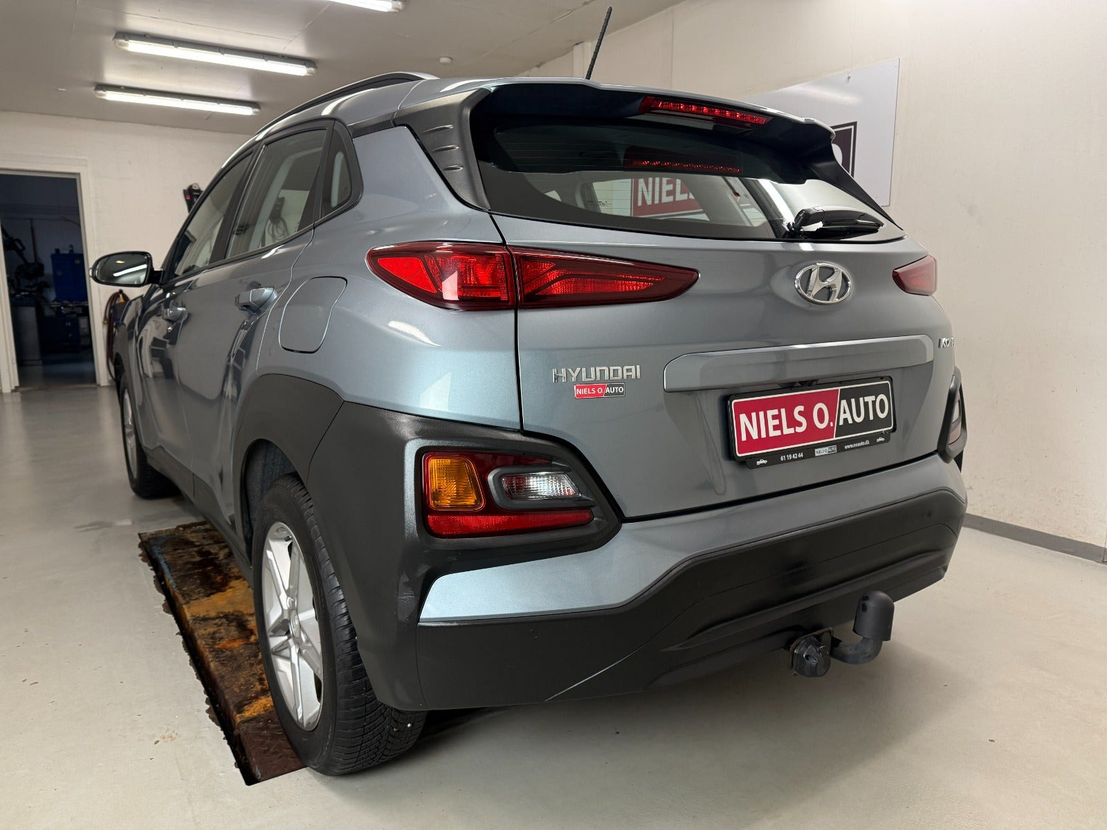 Blå Hyundai Kona fra 2020