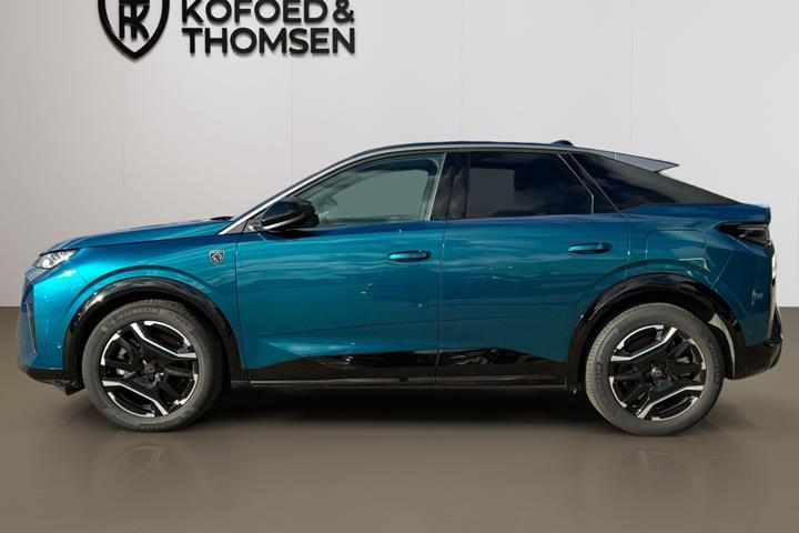 Blå Peugeot e-3008 fra 2025