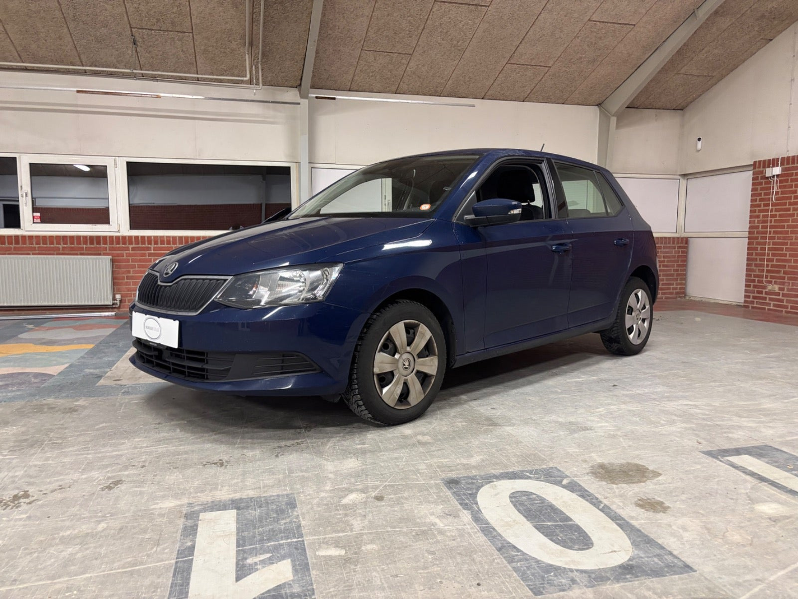 Blå Skoda Fabia fra 2018