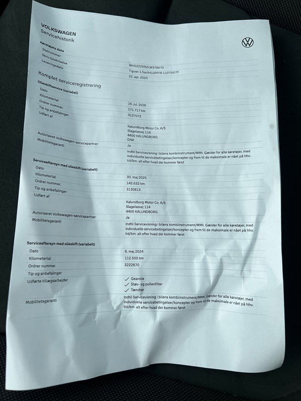 undefined VW Tiguan fra 2020