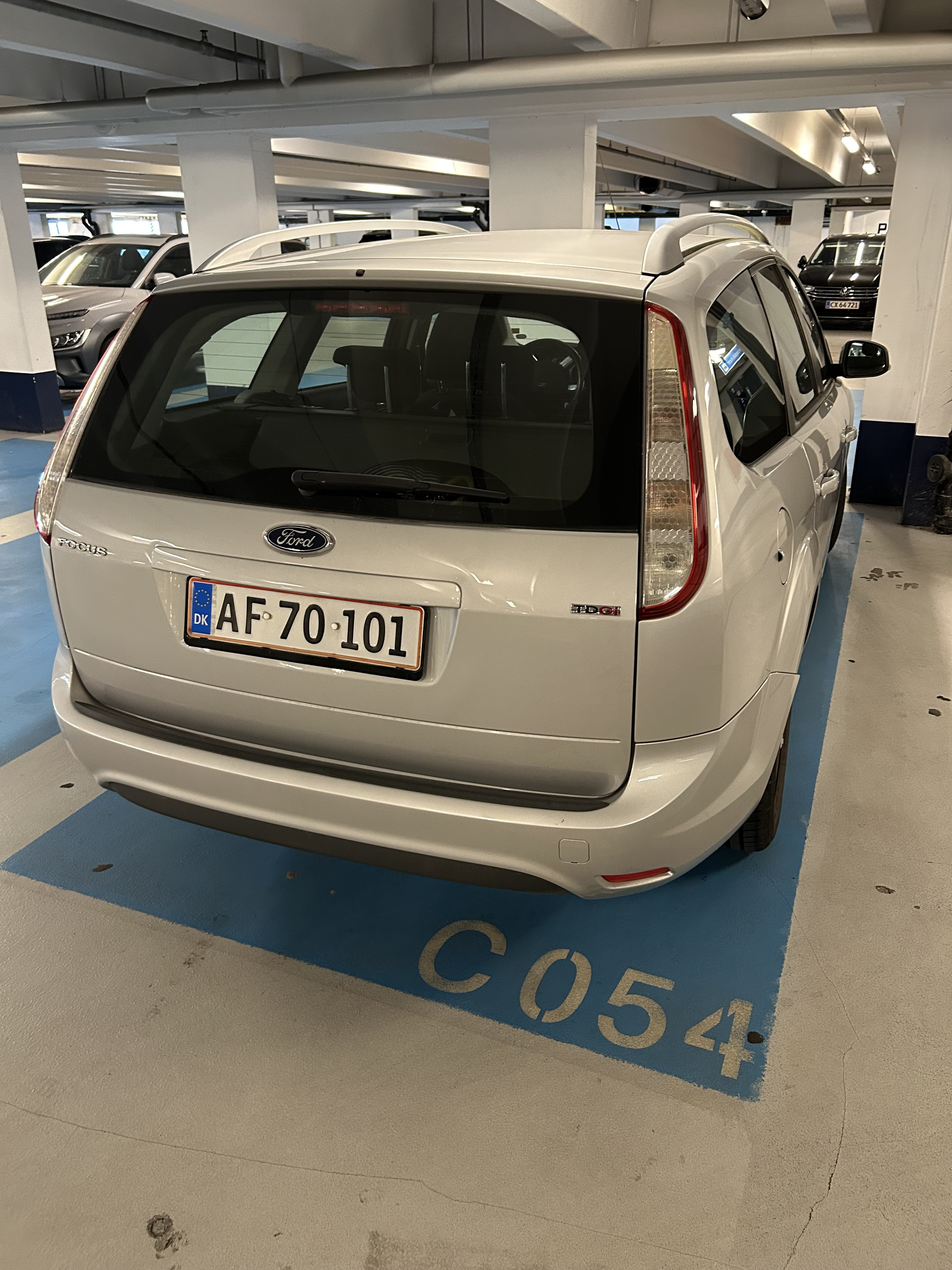 Grå Ford Focus fra 2011
