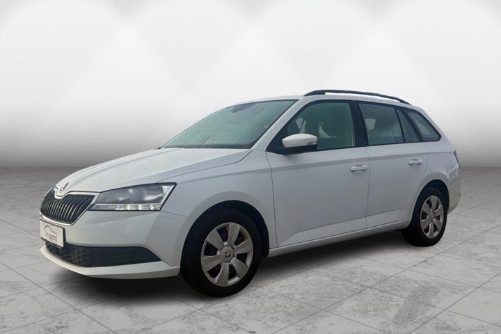 Hvid Skoda Fabia fra 2019