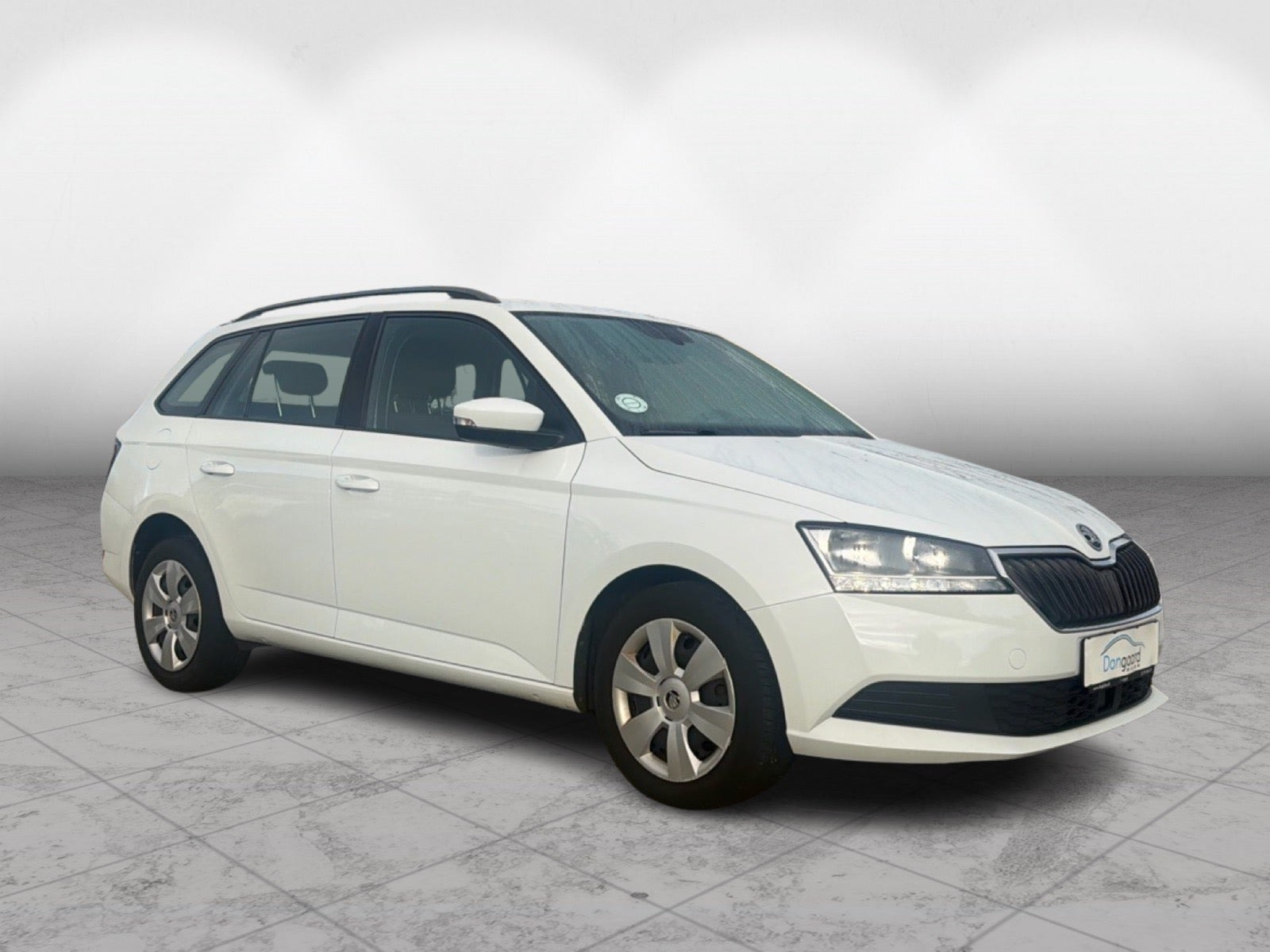 Hvid Skoda Fabia fra 2019