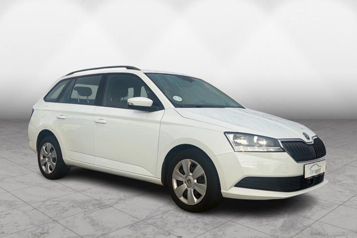 Hvid Skoda Fabia fra 2019