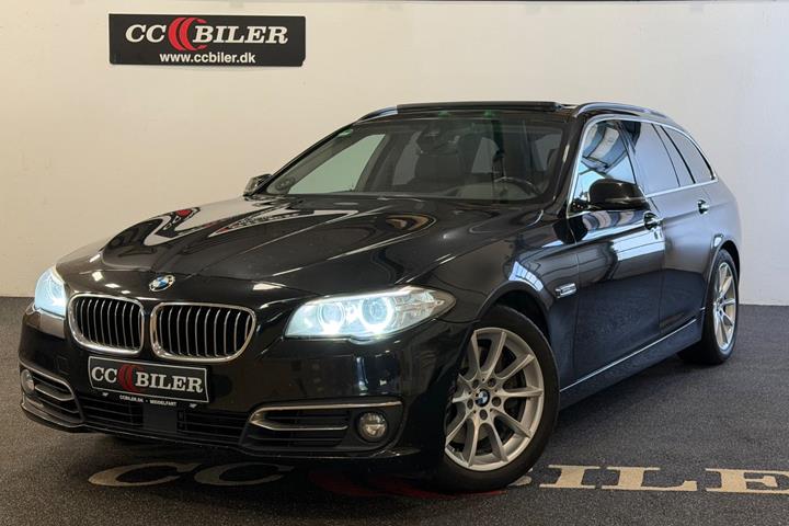 Sort BMW 530d fra 2015 set udefra