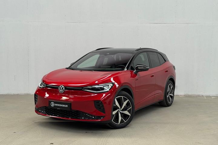 Rød VW ID.4 fra 2026 set udefra