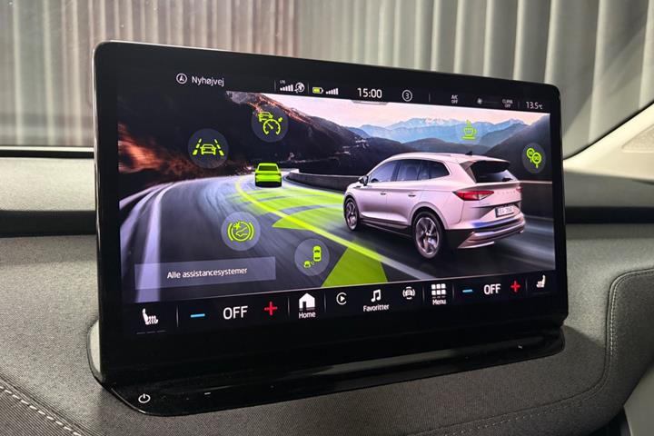 Grå Skoda Enyaq fra 2022