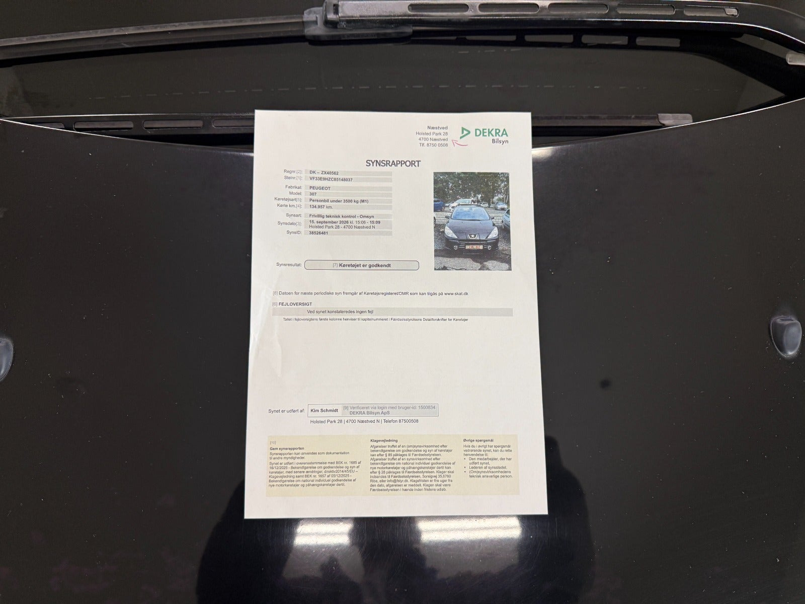 Sort Peugeot 307 fra 2009