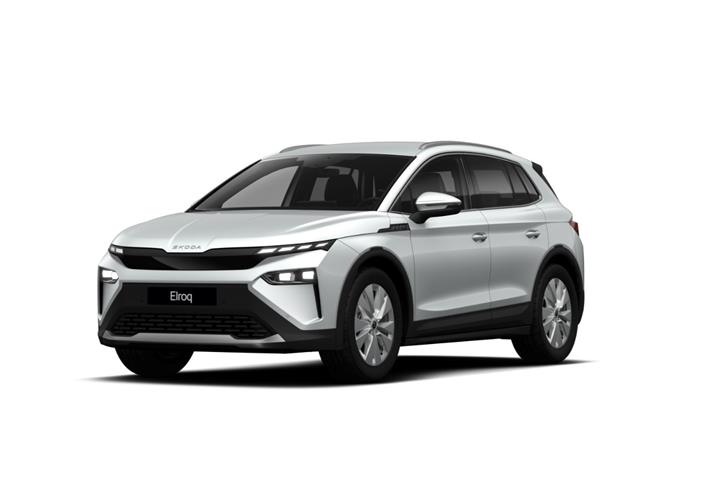 Hvid Skoda Elroq fra 2025 set udefra