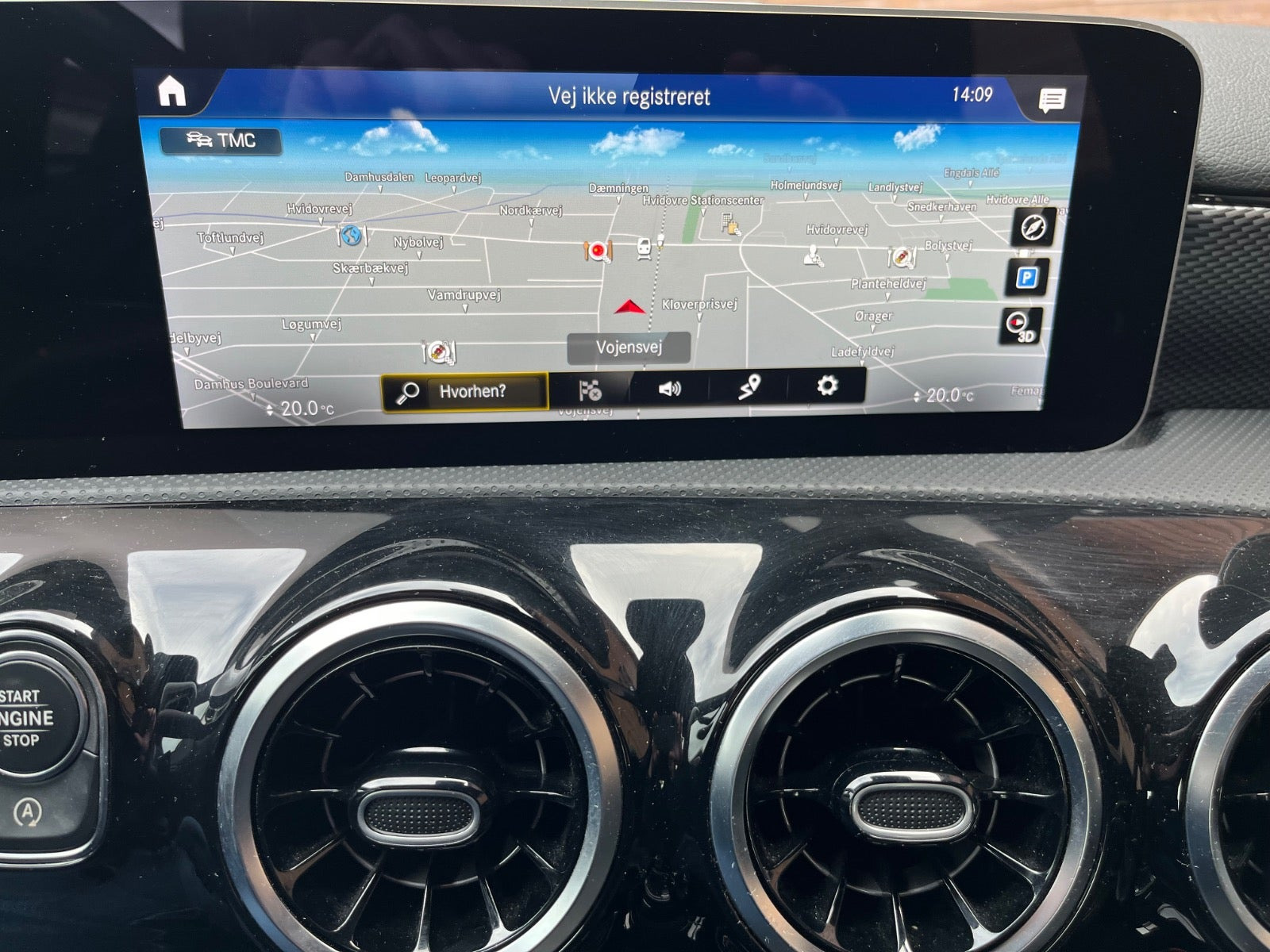 Sort Mercedes A200 fra 2018