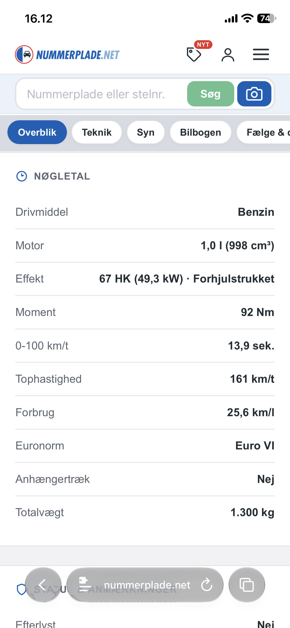 Blå Kia Picanto fra 2018