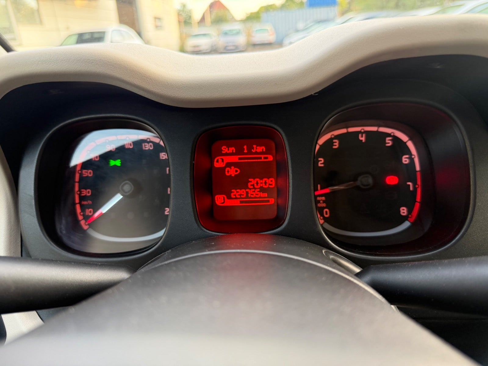 Grøn Fiat Panda fra 2014