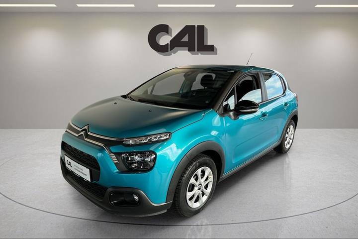 Blå Citroën C3 fra 2021 set udefra