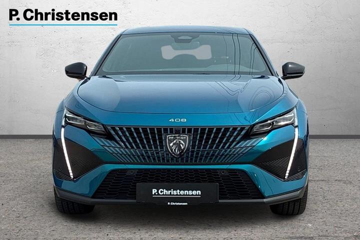 Blå Peugeot e-408 fra 2025