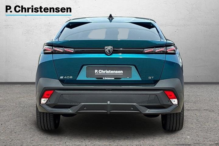 Blå Peugeot e-408 fra 2025