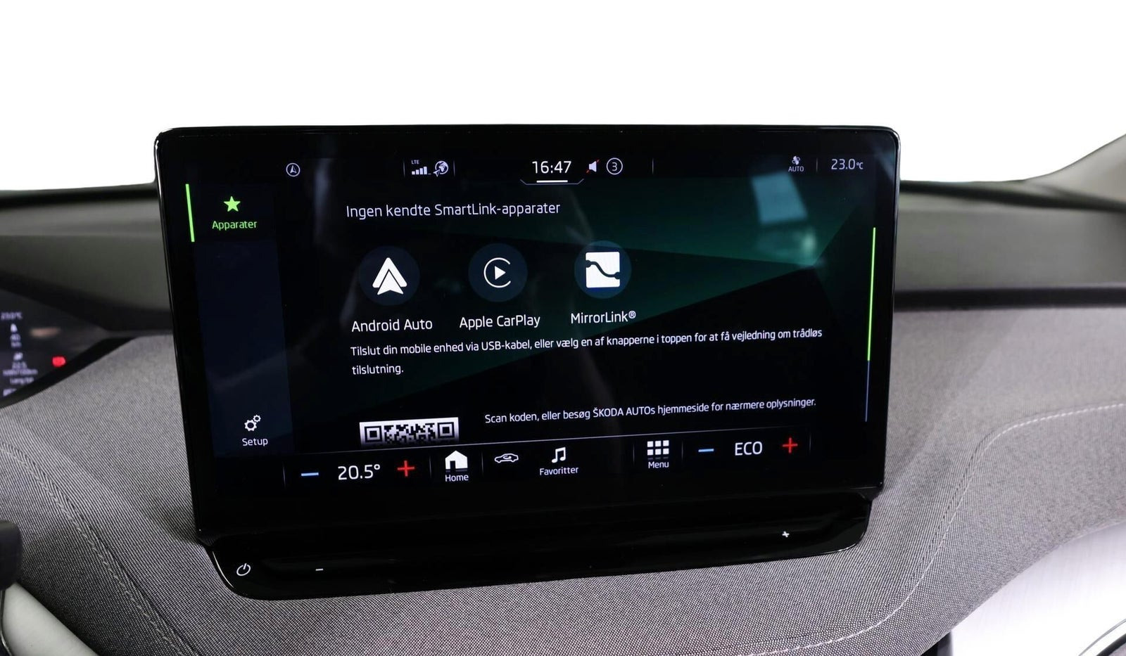 Grå Skoda Enyaq fra 2023