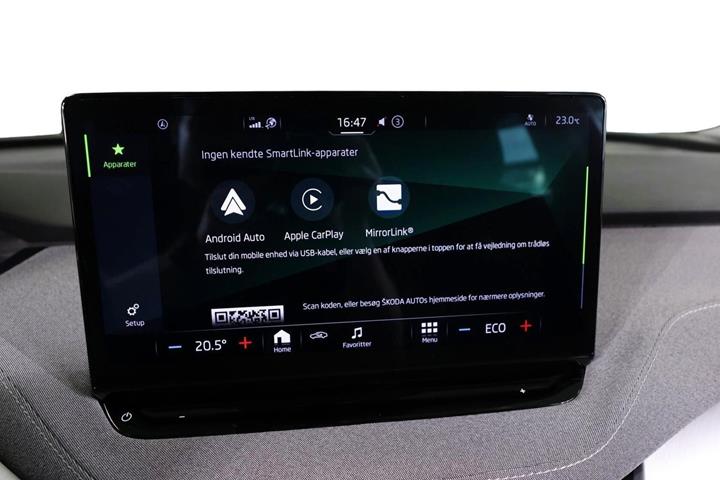 Grå Skoda Enyaq fra 2023