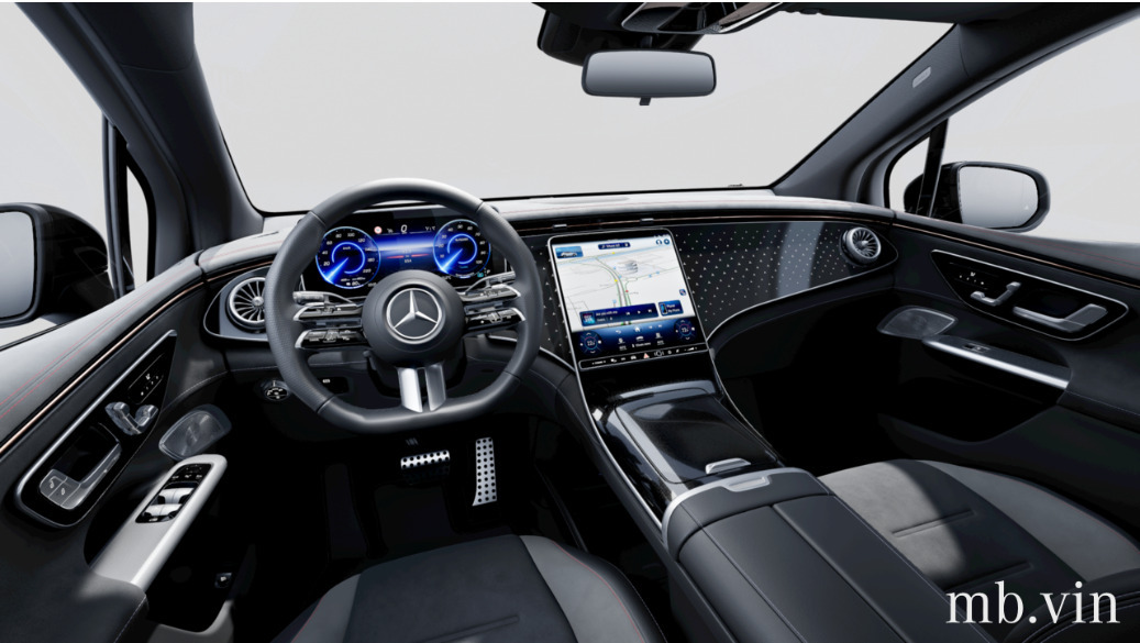 Sort Mercedes EQE350 SUV fra 2024