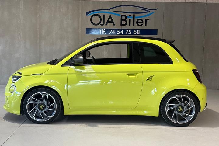 Gul Abarth 500e fra 2024