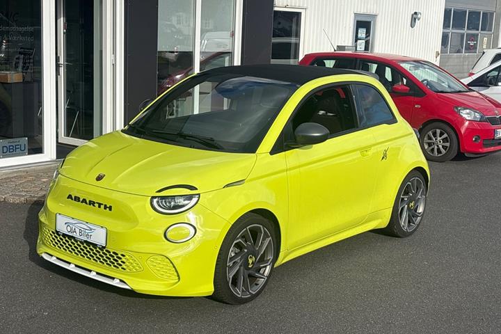 Gul Abarth 500e fra 2024