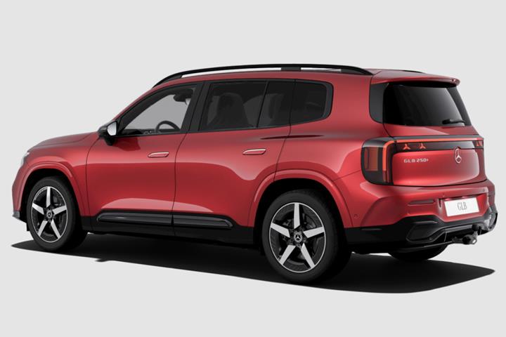 Rød Mercedes GLB250+ fra 2026