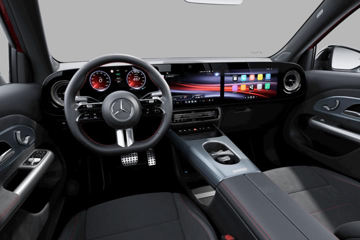 Rød Mercedes GLB250+ fra 2026