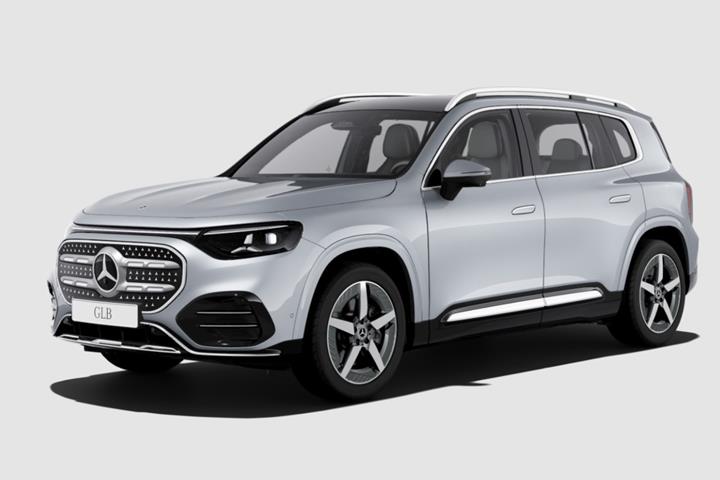 Sølv Mercedes GLB250+ fra 2026