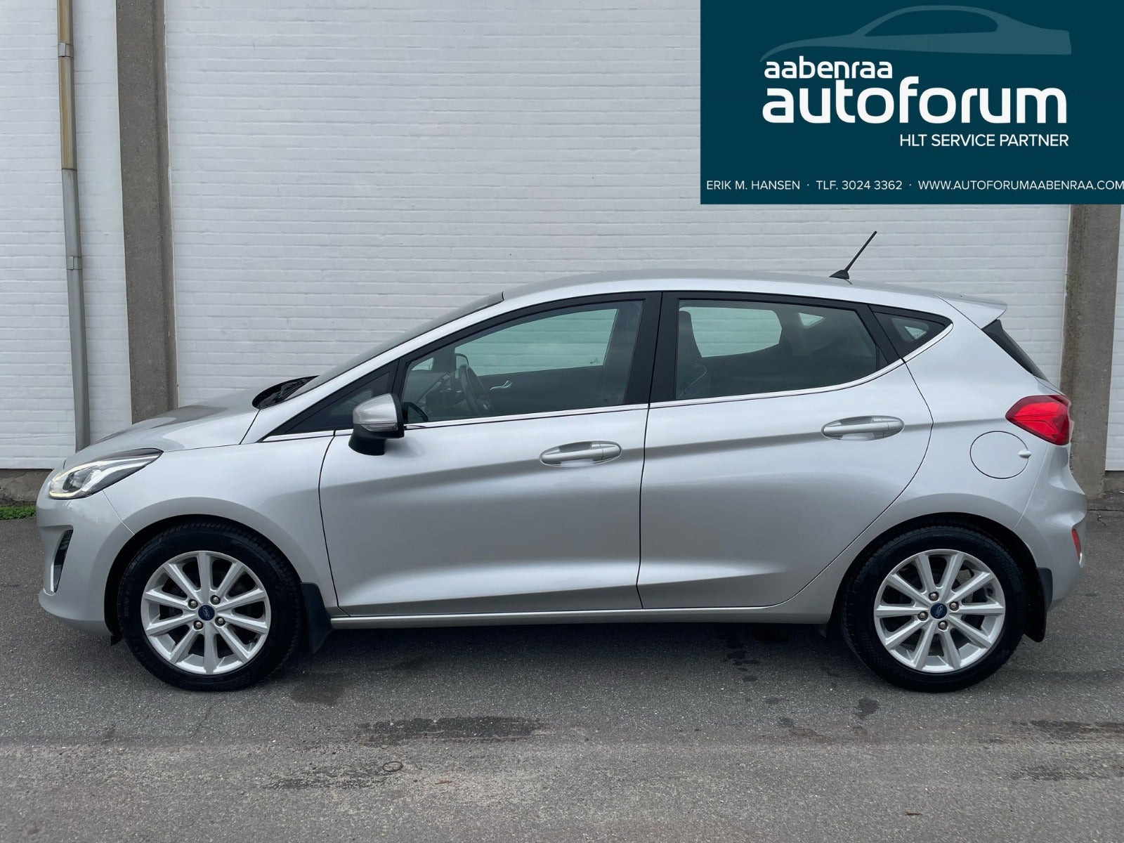 Sølv Ford Fiesta fra 2018