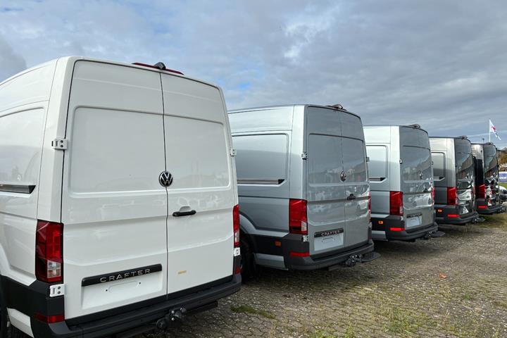 Hvid VW Crafter 35 fra 2026