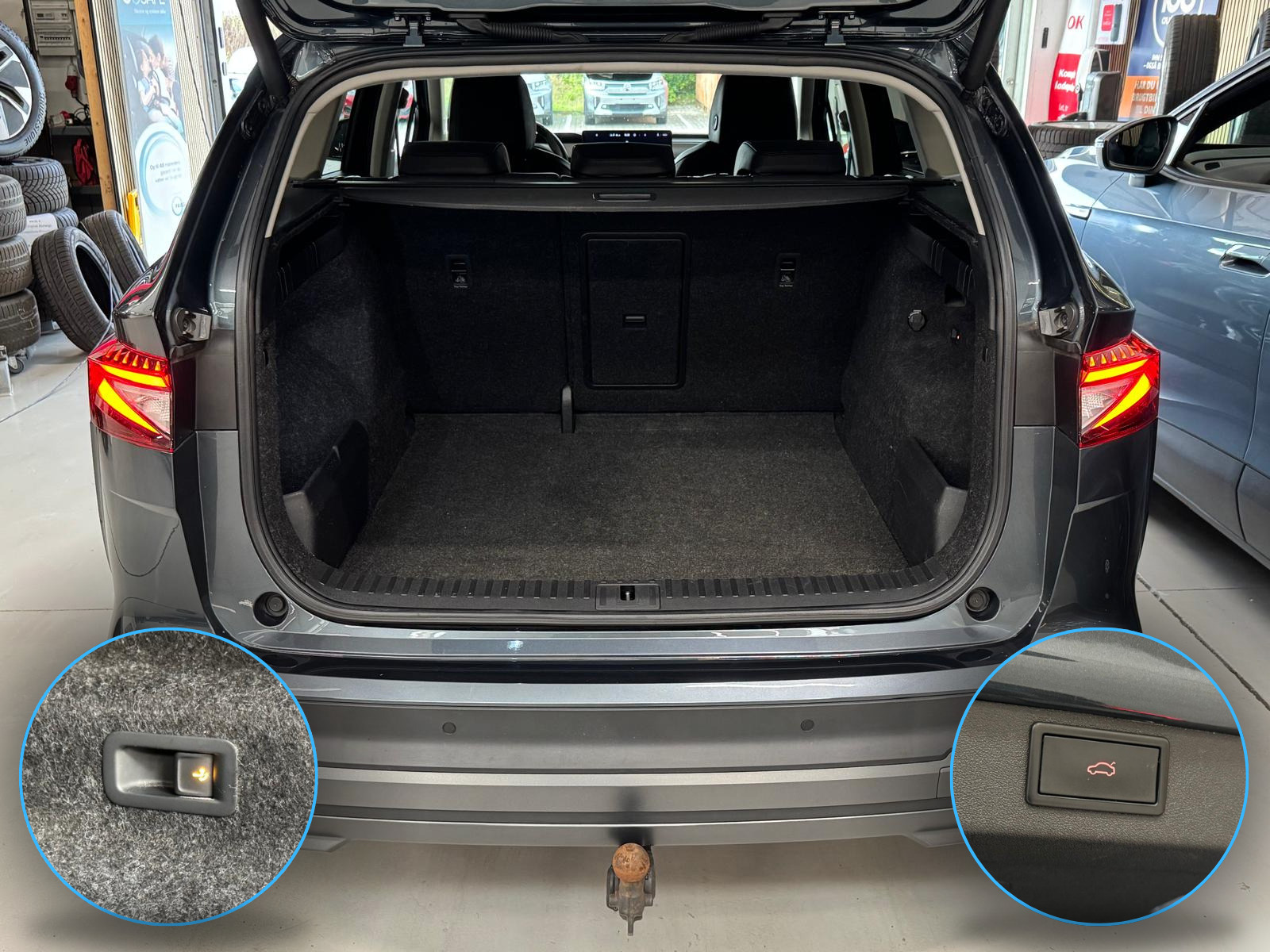 Grå Skoda Enyaq fra 2021