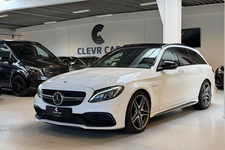 Hvid Mercedes C63 fra 2017
