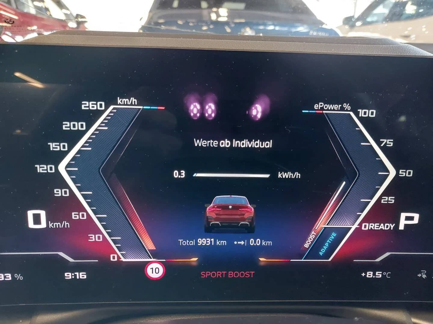 Rød BMW i4 fra 2026