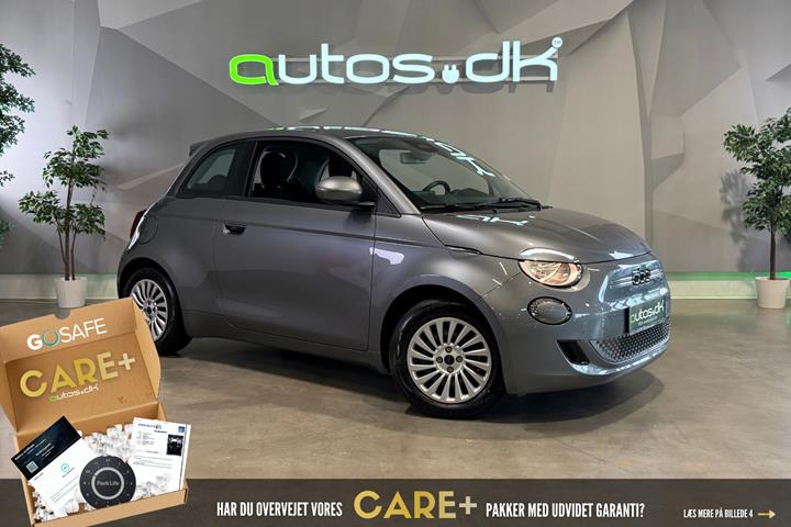 Grå Fiat 500e fra 2023