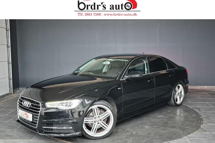 Sort Audi A6 fra 2015 set udefra